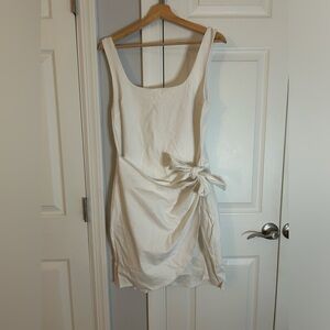 Express wrap white dress